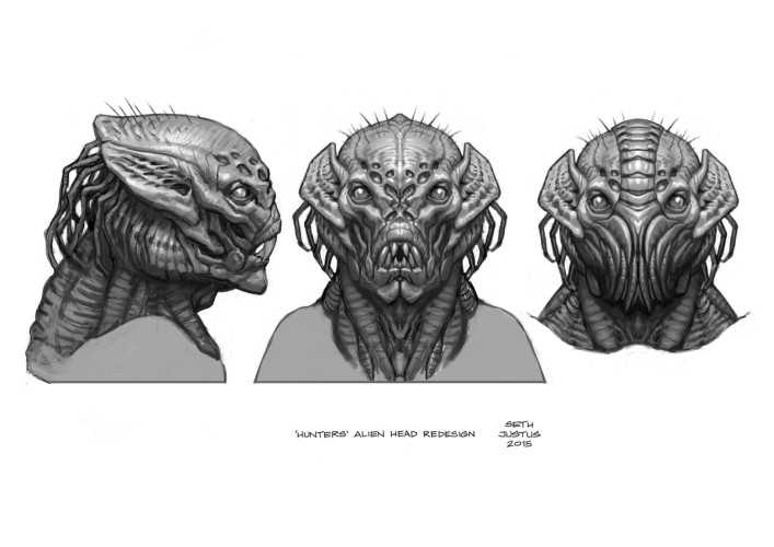'Hunters' Alien Head Redesign